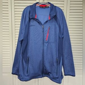 Free Tech Front Zip Blue and Red Jacket with Pockets Men's Size XL (46-48)